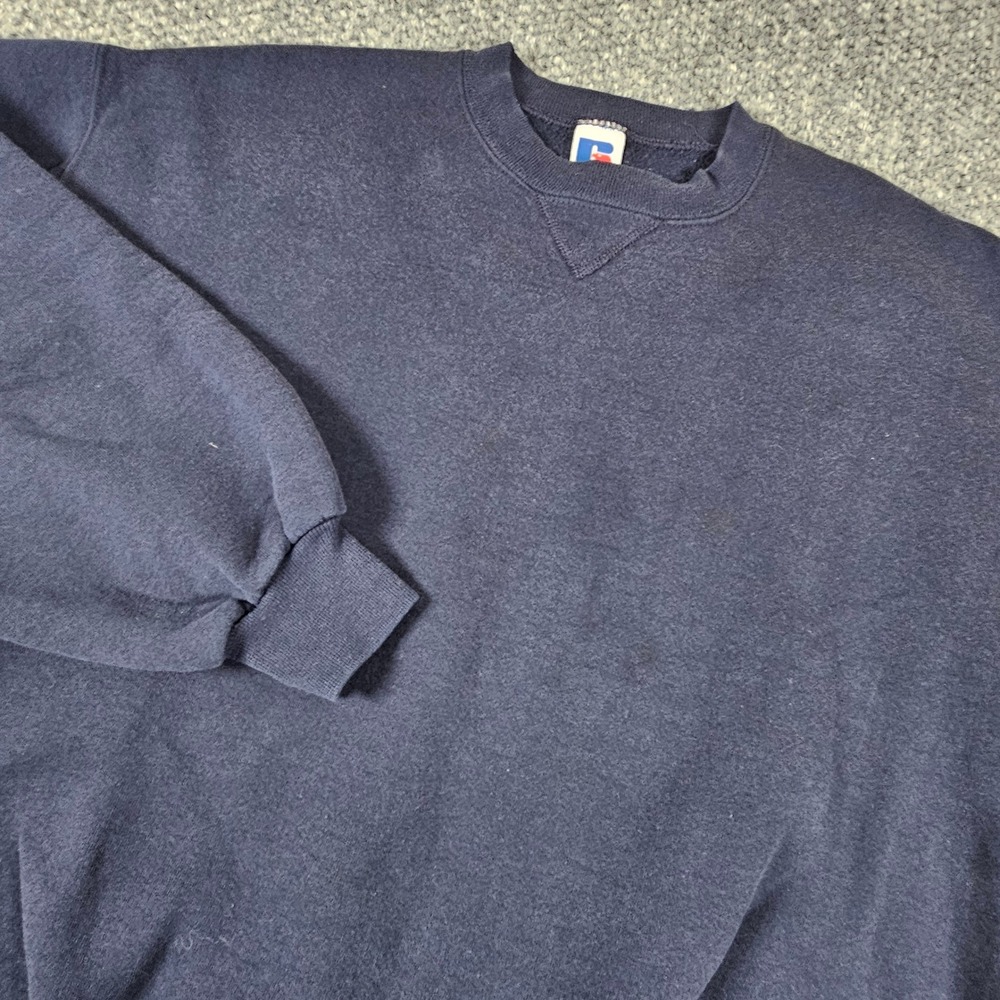 Vintage Russell Athletic Sweatshirt XL Navy Blue Crewneck Made in USA 90s‎ Blank